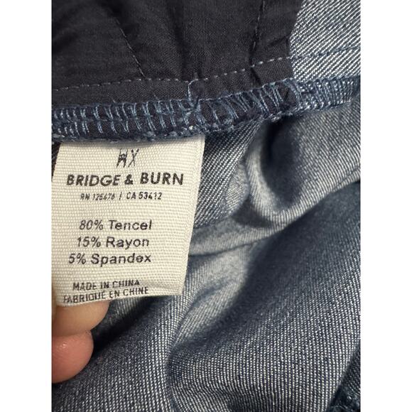 Bridge & Burn Elena Denim Chambray Wide-Leg Jumpsuit – Size XL - Picture 6 of 8